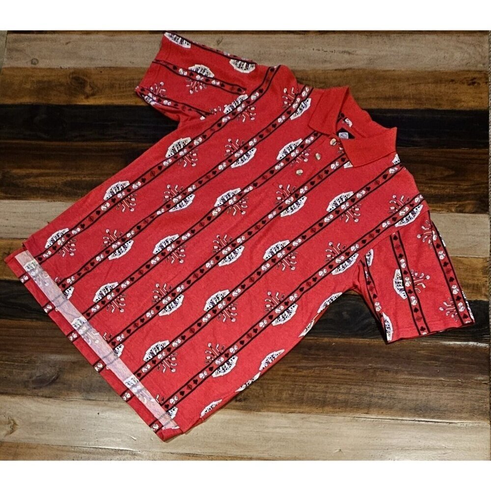 Vintage TOBASCO Brand Low Country Cajun Seafood Boil Short Sleeve Polo Shirt M